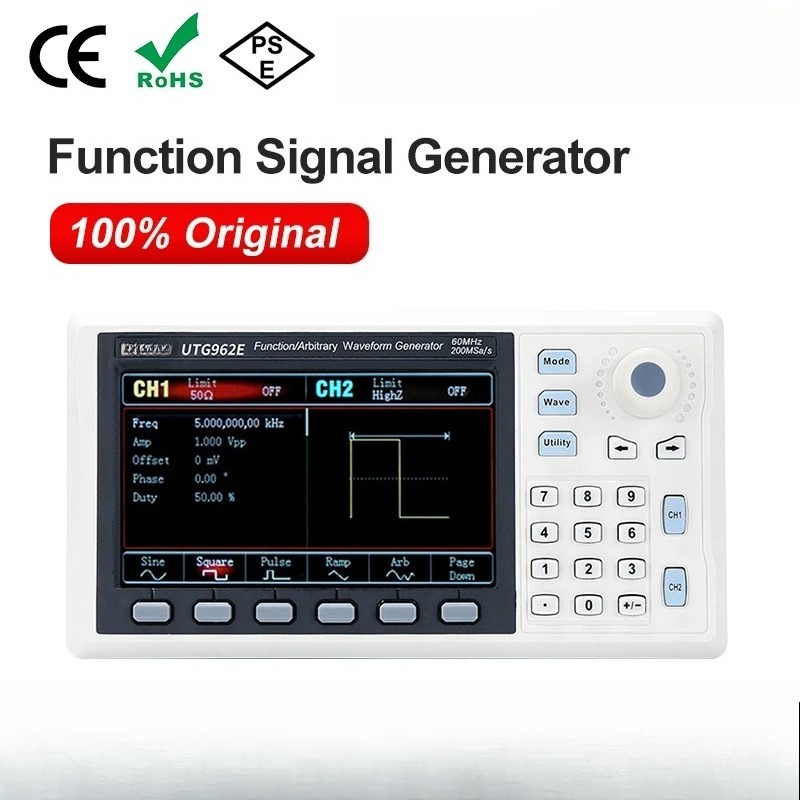 Function Arbitrary Waveform Generator - 機能信号発生器 UTG932E UTG962E 30MHz 60MHz ポータブルデュアルチャンネル任意波形周波数計発生器